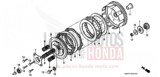 EMBRAYAGE CR80RBV de 1997